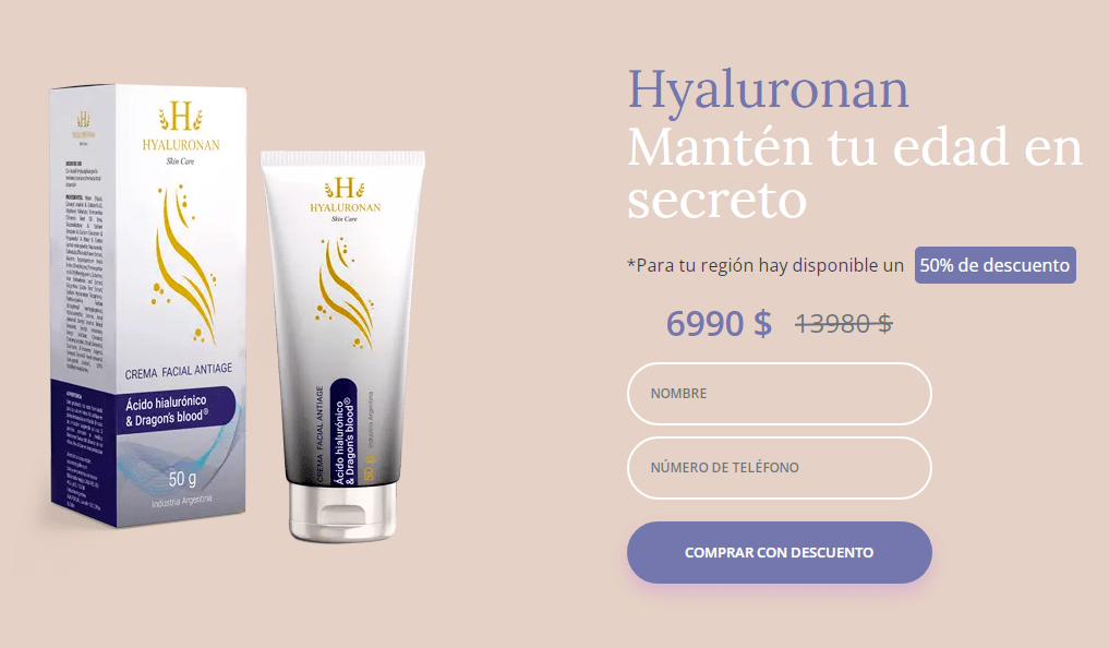 Hyaluronan crema Argentina