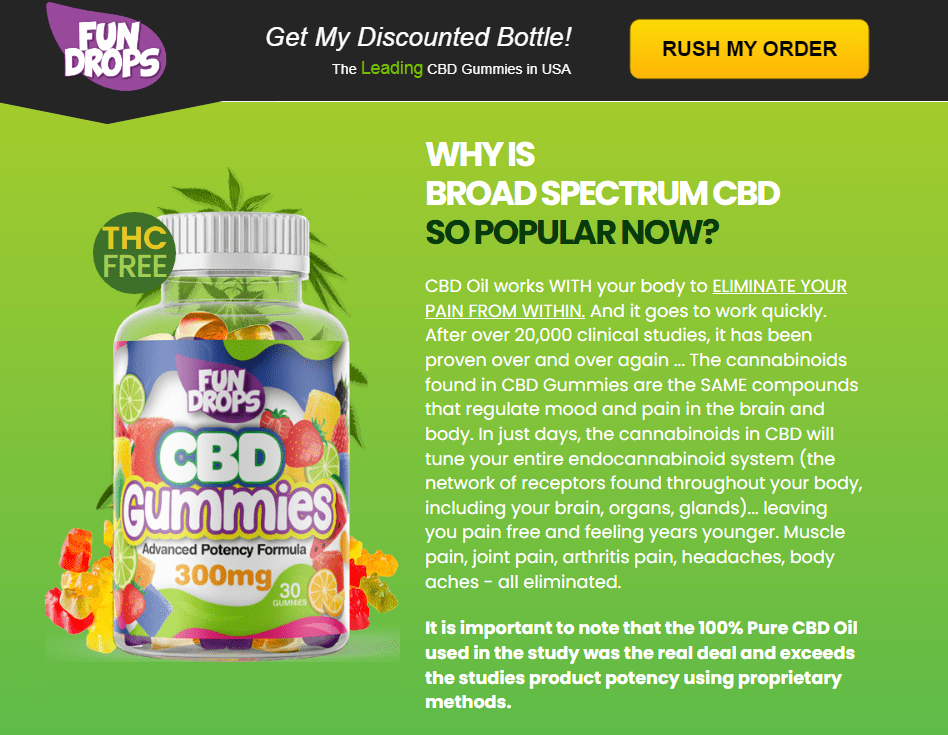 Fun Drops CBD Gummies ingredients