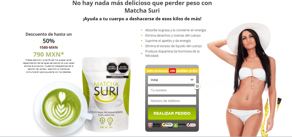 Matcha Suri Beneficios