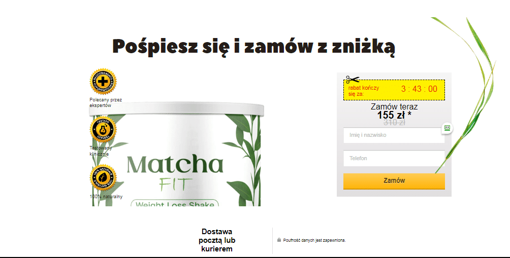 Matcha FIT Korzyści