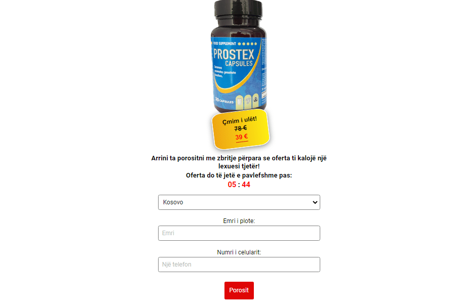 Prostex capsules Ã‡mimi