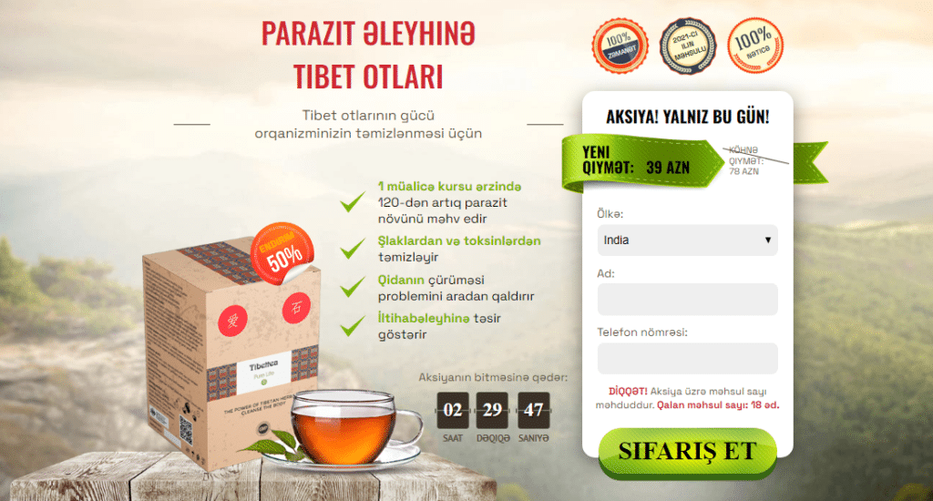 Tibettea Pure Life Ã‡ay