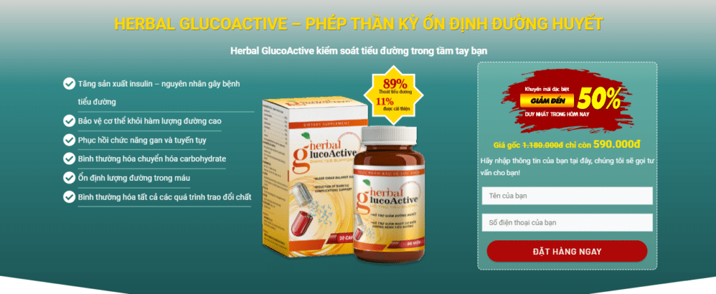 GlucoActive viÃªn con nhá»™ng
