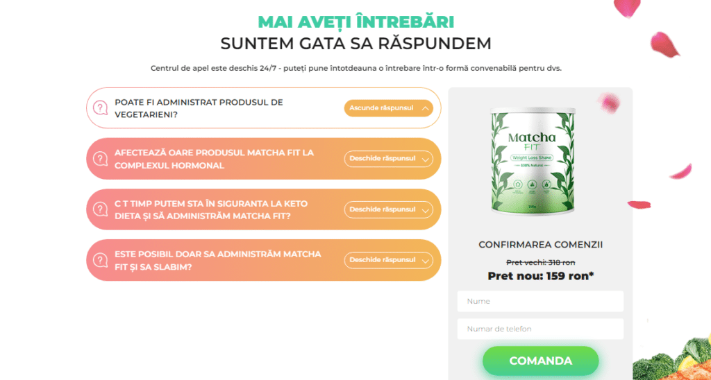 Matcha Fit Preț