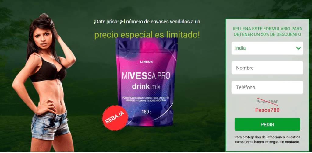 Mivessa Pro drink mix Beneficios