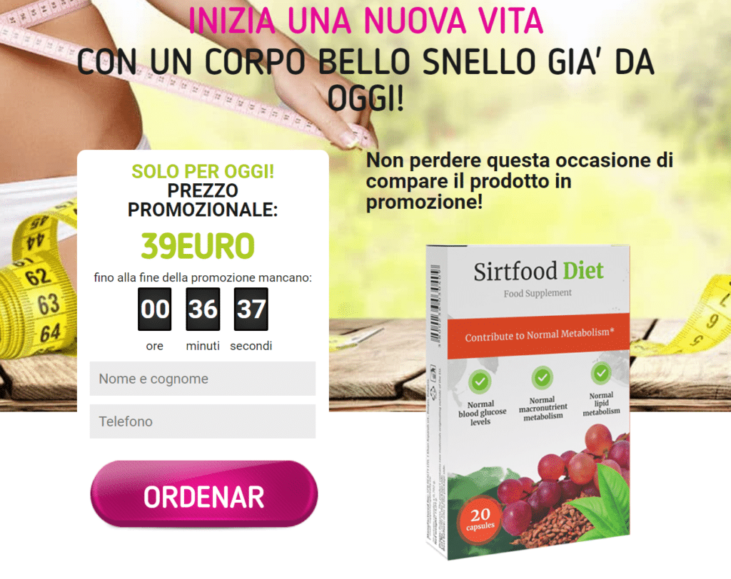 SirtFood Diet Benefici