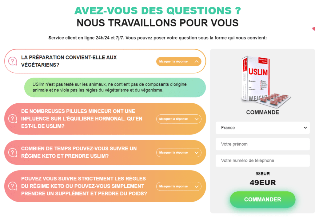 Uslim Avantages