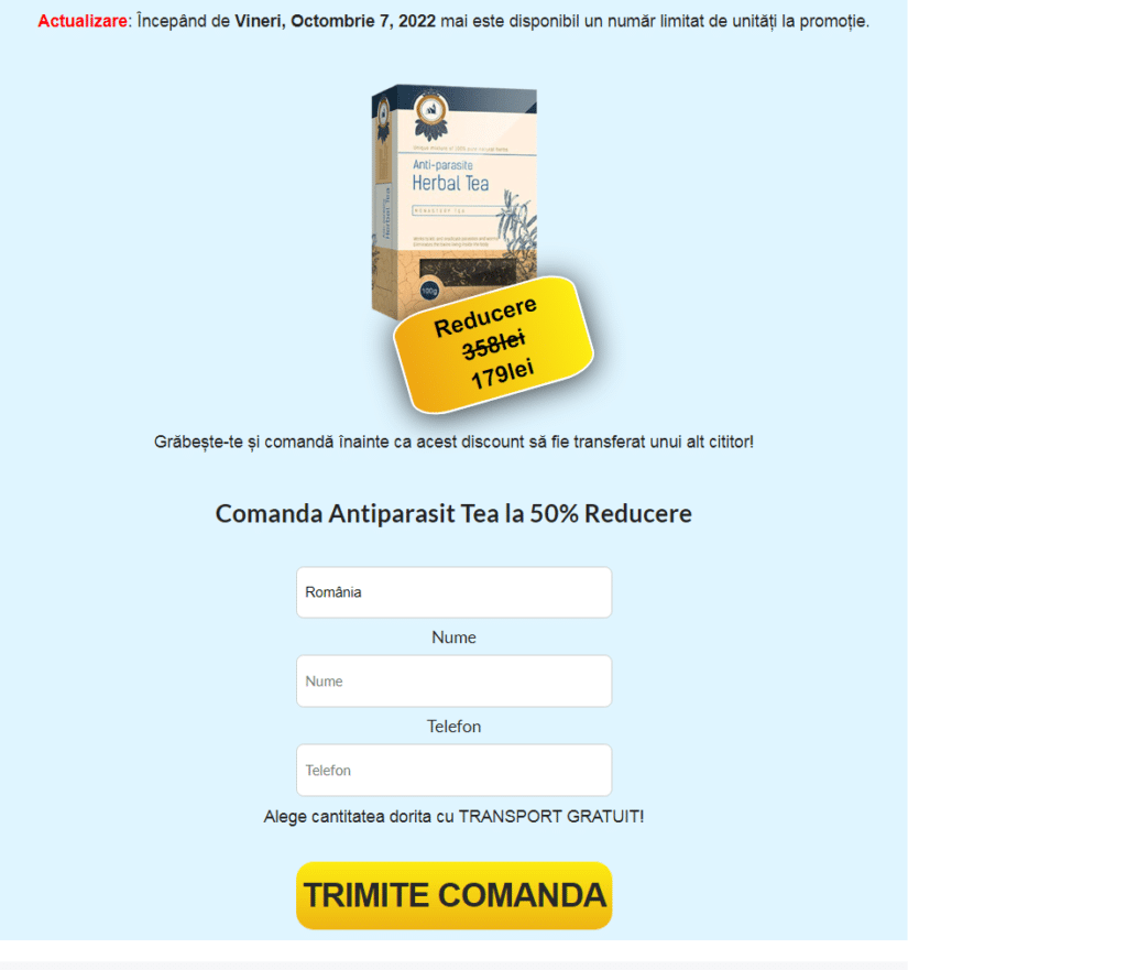 Antiparasit Tea PreÈ›