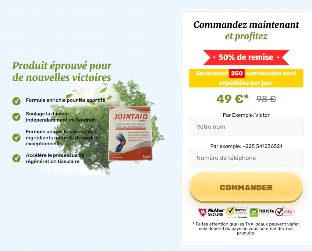 Jointaid Avantages