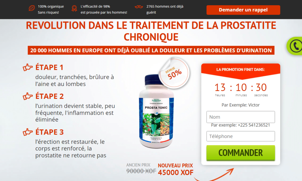 Prostatonic Avantages