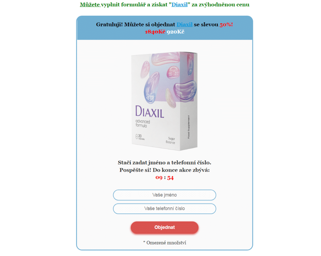 Diaxil Ingredience