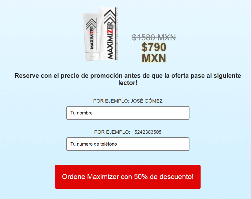 Maximizer Gel Mexico