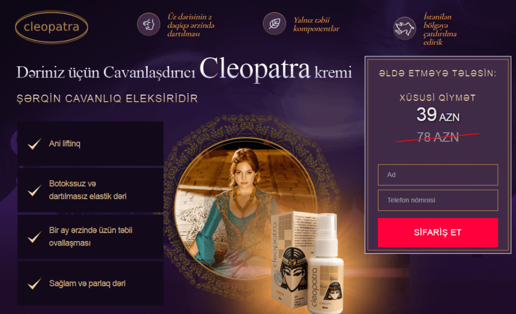 Cleopatra kremi RÉ™ylÉ™r