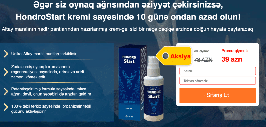 Hondrostart QiymÉ™t