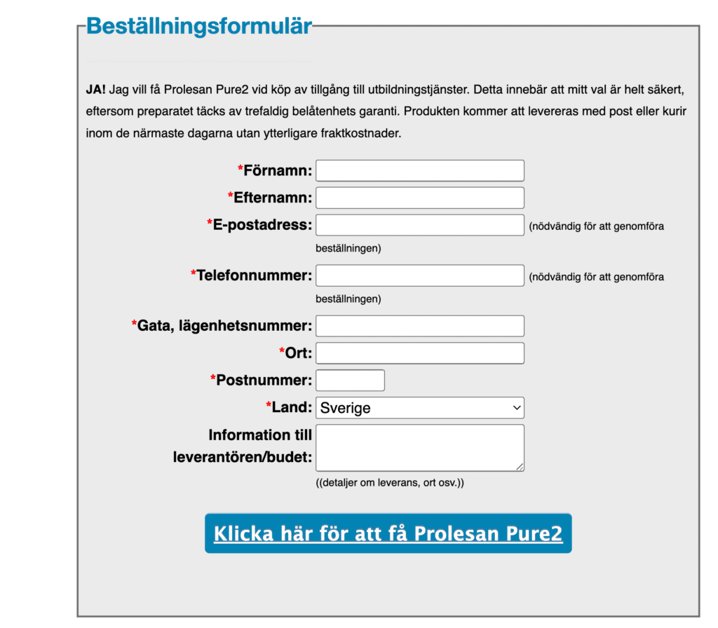 Prolesan Pure PrisProlesan PureProlesan PureProlesan Pure