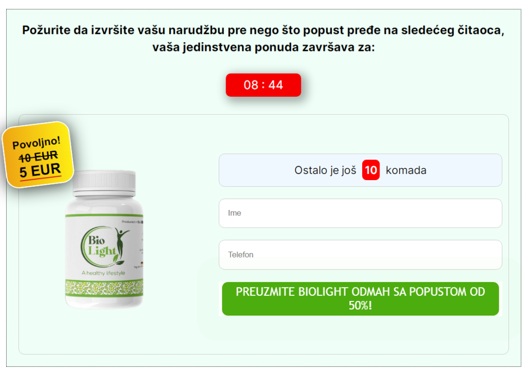 Biolight ÐºÐ°Ð¿ÑÑƒÐ»Ð°